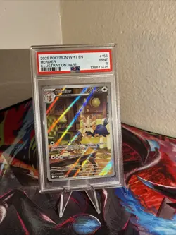 Pokemon TCG Holo Ultra Rare Full Art Herdier Trainer Card PSA 9 - Image 1
