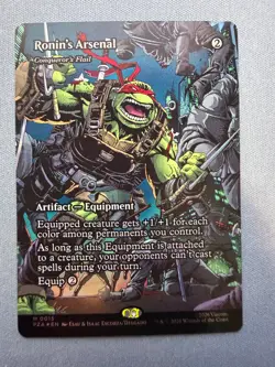 Ronin's Arsenal - Conqueror's Flail (Borderless) *FOIL* NM - MTG TMNT PZA #15 - Image 1