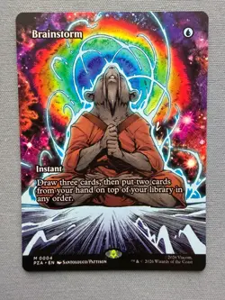 Brainstorm (Borderless) NM - Teenage Mutant Ninja Turtles TMNT MTG PZA #4 (0004) - Image 1