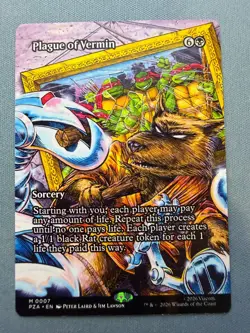 Plague of Vermin (Borderless) - NM - Teenage Mutant Ninja Turtles MTG TMNT #7 - Image 1