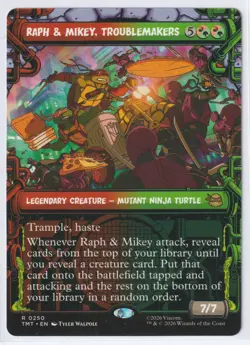 RAPH & MIKEY TROUBLEMAKERS (SHOWCASE) 0250 TMNT Magic: The Gathering Non-Foil NM - Image 1