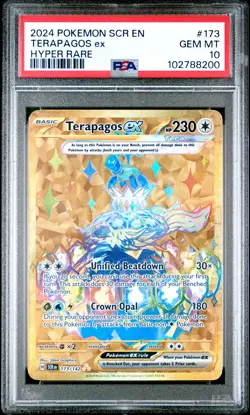 2024 POKEMON SCR EN-STELLAR CROWN HYPER RARE #173 TERAPAGOS EX PSA 10 - Image 1