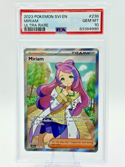 Pokemon TCG 2023 Scarlet & Violet Ultra Rare Holo MIRIAM 238/198 PSA 10 Gem Mint - Image 1