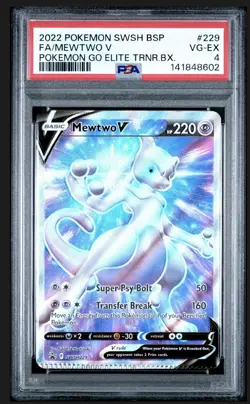 Pokemon TCG Mewtwo V SWSH229 Sword & Shield Black Star Promo Holo Crimp Error - Image 1