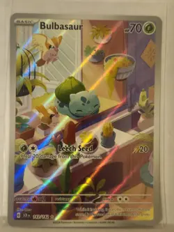 Pokemon Bulbasaur 143/142 SV07: Stellar Crown Illustration Rare Full Art Holo - Image 1