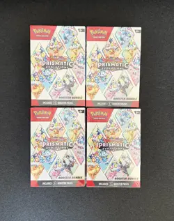 Pokemon TCG Scarlet & Violet Prismatic Evolutions Booster Bundle Box 6 Packs (4) - Image 1