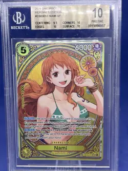 Nami SP One Piece ENGLISH EB03-053 Extra Booster Heroines BGS Pristine 10 - Image 1
