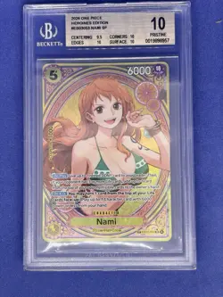 Nami SP One Piece ENGLISH EB03-053 Extra Booster Heroines BGS Pristine 10 - Image 2