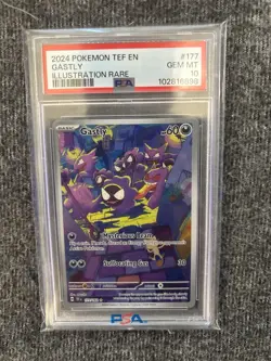 Pokemon TCG Gastly Illustration Rare IR Holo Card 177/162 Temporal Forces PSA 10 - Image 1