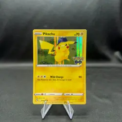 Pikachu 028/078 Pokemon Go Holo Pokemon Card - NM/LP - Image 1