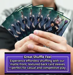 Durable Anime Cat Warlock Card Sleeves – Perfect for Magic & Final Fantasy decks - Image 5