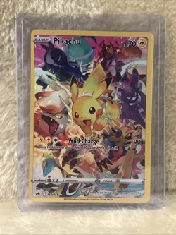 Pokemon Pikachu TCG Full Art Secret Rare Holo Card 160/159 Crown Zenith - Image 1