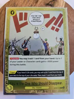 One Piece Card Game OP06-115 You're The One Who Should Disappear Rare English - Image 1