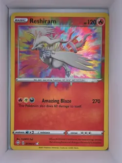 Pokemon TCG Reshiram 017/072 Shining Fates Amazing Rare Holo Near Mint - Image 1