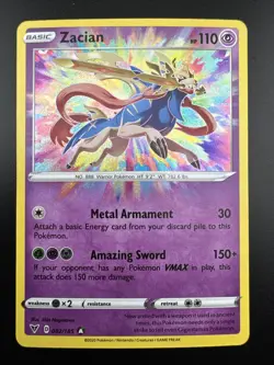 Zacian 082/185 Swsh04: Pokemon Vivid Voltage Amazing Rare Holo - Image 3