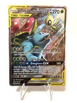 Pokemon TCG Celebi & Venusaur GX SM167 Promo LP - Image 1