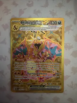 Charizard ex 228/197 SV03: Obsidian Flames Gold Hyper Rare Pokemon Card - Image 1