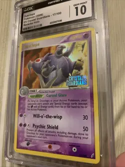 2006 POKEMON EX CRYSTAL GUARDIANS DUSCLOPS REVERSE HOLO 17/100 CGC 10 GEM MINT - Image 4