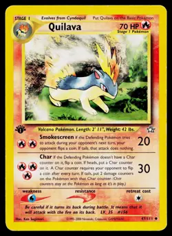 Quilava 47/111 Uncommon Neo Genesis Pokemon Lightly Played - Image 1