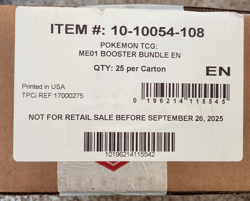 Sealed Mega Evolution Booster Bundle Case Of 25 ME01 Pokemon - Image 1