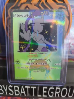 Pokenope Holo Miewwh (Mewtwo) Fan Art Pokemon Parody - Image 1