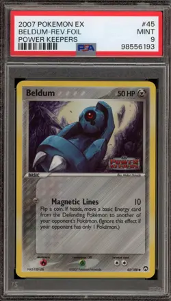 Pokemon Beldum EX Power Keepers Reverse Holo #45 PSA 9 Mint - Image 1