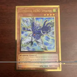 Elemental Hero Stratos MAGO-EN004 Premium Gold Rare 1st Edition LNM Yugioh - Image 1
