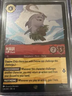 Disney Lorcana TCG Maui Half-Shark 124/204 Azurite Sea Legendary FOIL - Image 1