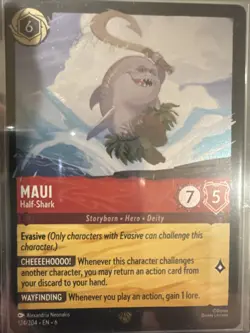 Disney Lorcana TCG Maui Half-Shark 124/204 Azurite Sea Legendary FOIL - Image 3