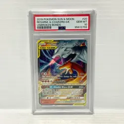 PSA 10 Reshiram & Charizard GX 20/214 - Unbroken Bonds - Graded Pokemon Card - Image 1