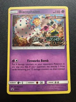 Blacephalon SM221 Holo Card Cosmic Eclipse Stamped Promo - Image 1