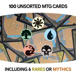 100 MTG Magic the Gathering Unsorted Bulk with Rares – R/UC/C/FOIL - FREE P&P - Image 1