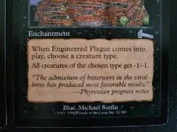 Engineered Plague x2 – Urza's Legacy 1999 MTG Enchantment Lot LP MTG - Image 4