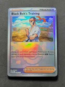 Black Belt's Training 099/131 Poke Ball Pattern Prismatic Evolutions Pokemon TCG - Image 1