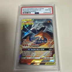 2019 POKEMON SUN & MOON UNBROKEN BONDS #20 RESHIRAM & CHARIZARD GX PSA 10 - Image 1