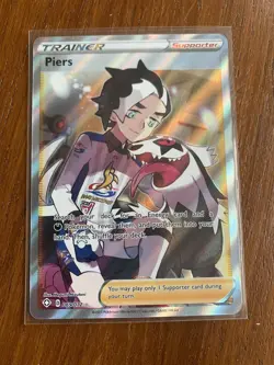 Pokemon TCG Piers 69/72 Shining Fates Full Art Trainer - Image 1