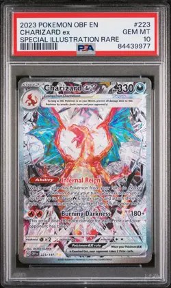 2023 POKEMON OBF EN-OBSIDIAN FLAMES #223 CHARIZARD EX PSA 10 - Image 1