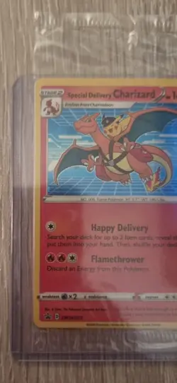 Pokemon TCG Special Delivery Charizard Promo Card SWSH075 Holo Sealed - Image 2