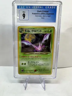 Japanese Dark Crobat Holo No. 169 Neo Destiny Pokemon TCG CGC 9 mint - Image 1
