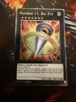 RA04-EN062 Number 11: Big Eye Quarter Century Secret Rare Yugioh 1st Edition - Image 1