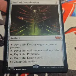 Magic The Gathering Staff of Compleation Regular Artifact 0326 Igor Krstic 2025 - Image 1