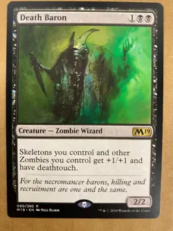 MTG 1x Death Baron # 90 Core Set 2019 M19 Modern Magic the Gathering Card x1 NM - Image 1