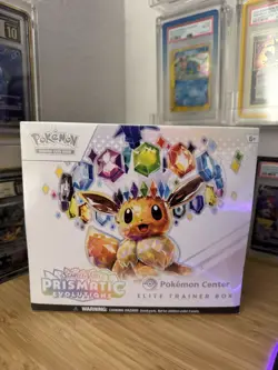 Prismatic Evolutions Pokemon Center Sealed ETB - with Acrylic (See Description) - Image 2
