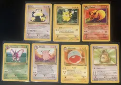 Pokemon Jungle Rare Lot (Non Holo) - 7 Cards - Snorlax, Flareon - Image 1
