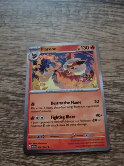 Flareon - 136/165 - Holo Rare - Scarlet & Violet: 151 - Pokemon TCG - Image 1
