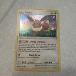 Pokemon Eevee Holo Basic Card 11/12 English 2018 Pokemon TCG Card Stock - Image 1
