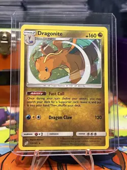 Pokemon TCG Dragonite Sun & Moon - Team Up 119/181 Holo Rare Cosmos Holo Rare - Image 1