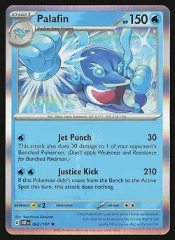 SV03: Obsidian Flames Palafin #062/197 Holo Rare Pokemon Card - Image 1