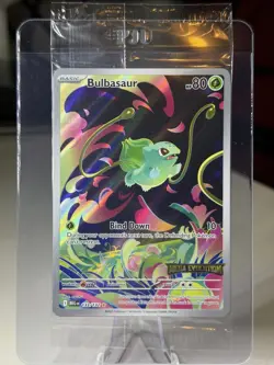 Pokemon Bulbasaur 133/132 Mega Evolution (STAMPED) IR Holo card (SEALED) - Image 1