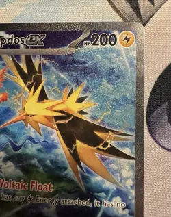 Pokemon TCG Zapdos EX 202/165 Scarlet & Violet 151 SIR Card Near Mint - Image 2